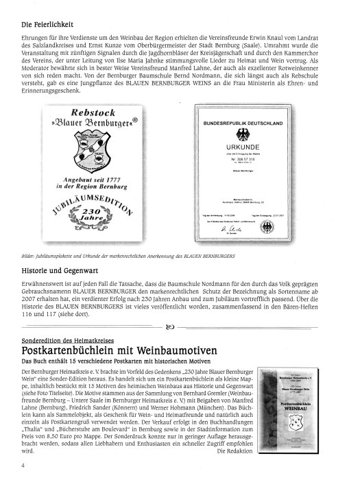 Pressebeitrag Bernburger B&auml;r Nr. 119 Seite 4